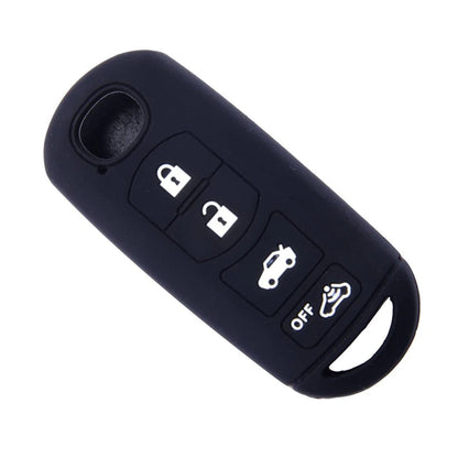 Black Silicone Key Shell Cover for Mazda 3, 5, 6, CX-5, CX-7, CX-9 (2004-2023)