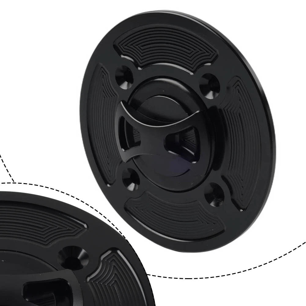 Black Fuel Gas Tank Cap Cover for APRILIA RSV1000 (2004-2008) Tuono V4R (2011-2017) RSV4 R