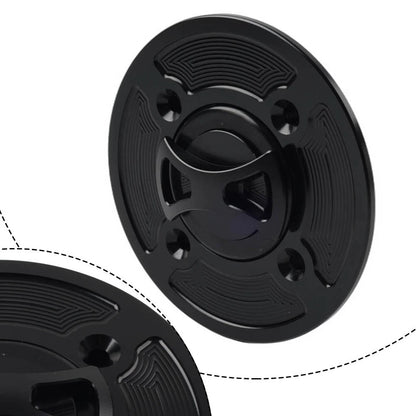 Black Fuel Gas Tank Cap Cover for APRILIA RSV1000 (2004-2008) Tuono V4R (2011-2017) RSV4 R