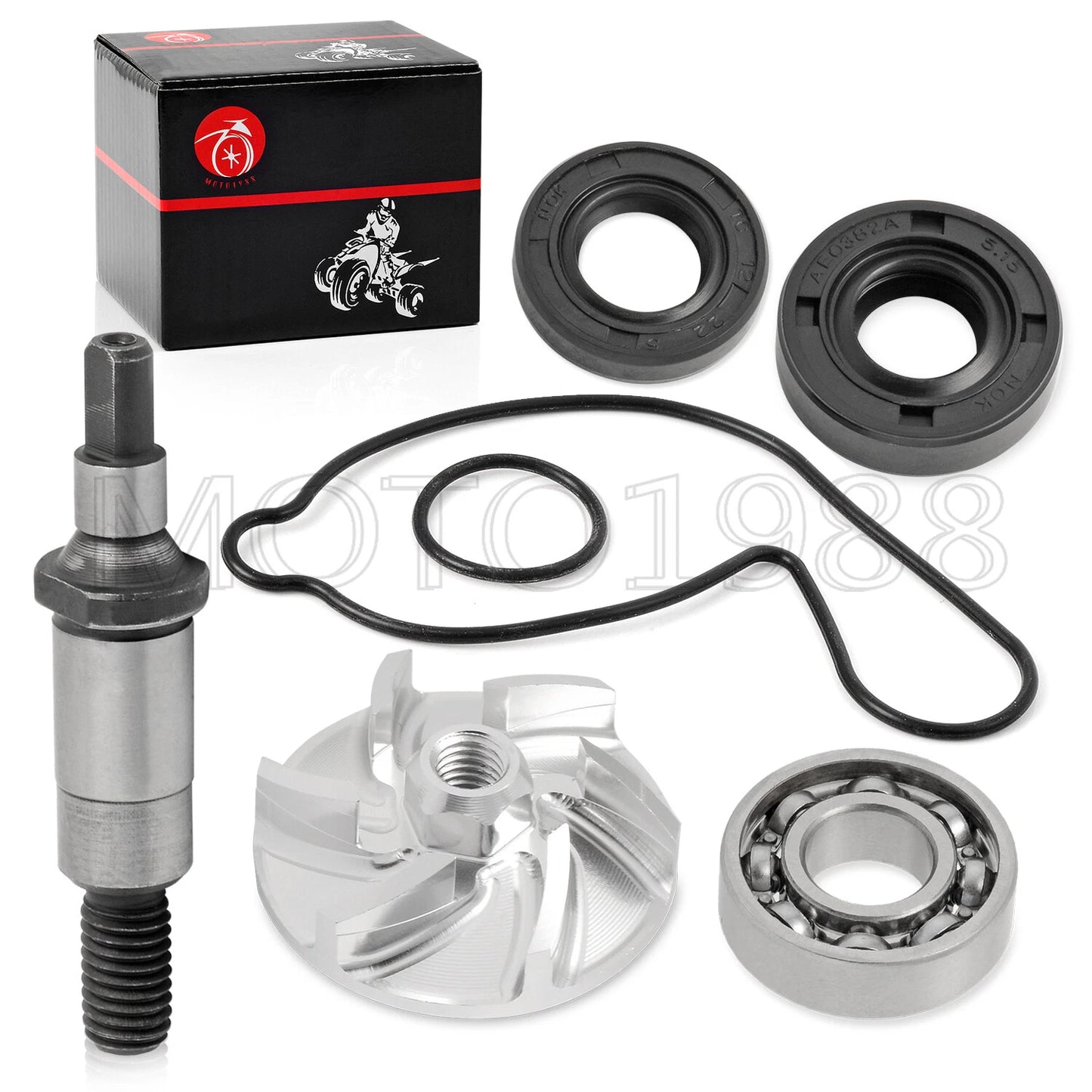 Water Pump Seal Impeller Shaft Bearing Repair Kit for Yamaha YFZ450 (2004–2013)