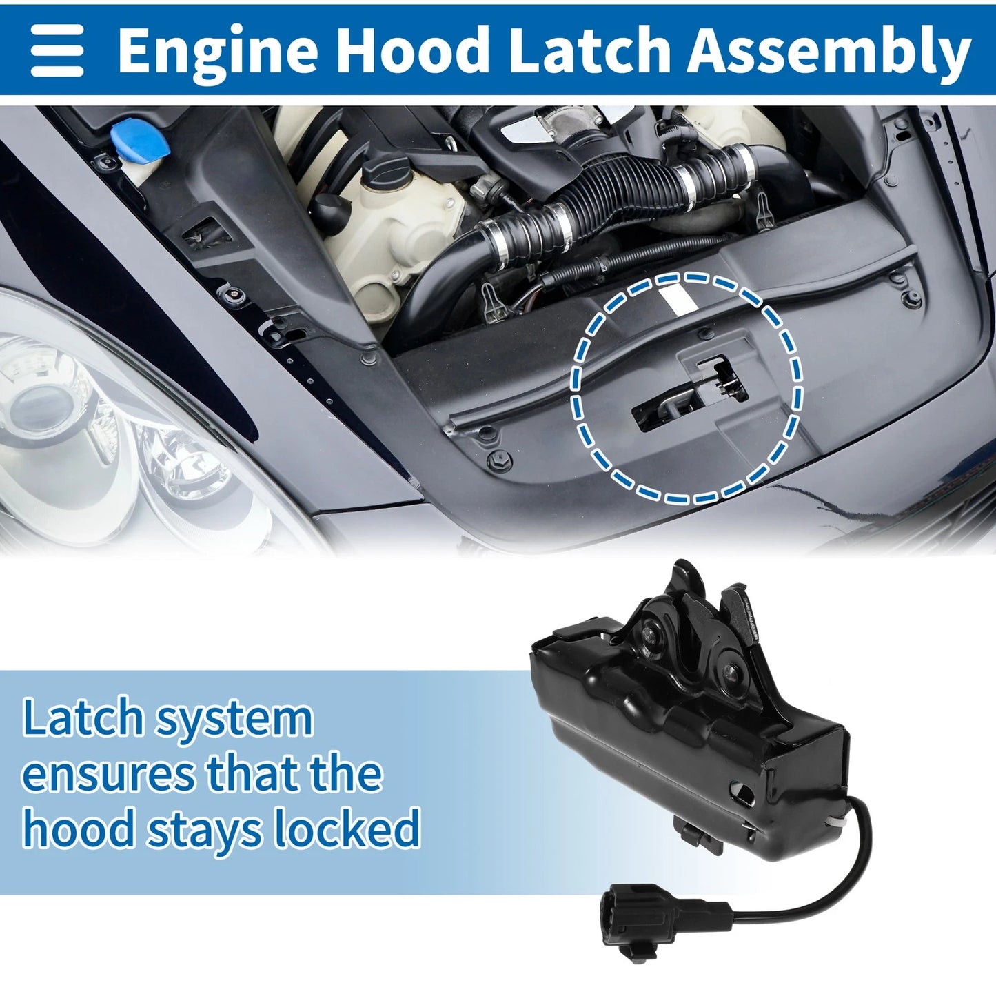 Bonnet Latch Assembly for Toyota Crown (2005-2009) 1 x Quality Replacement