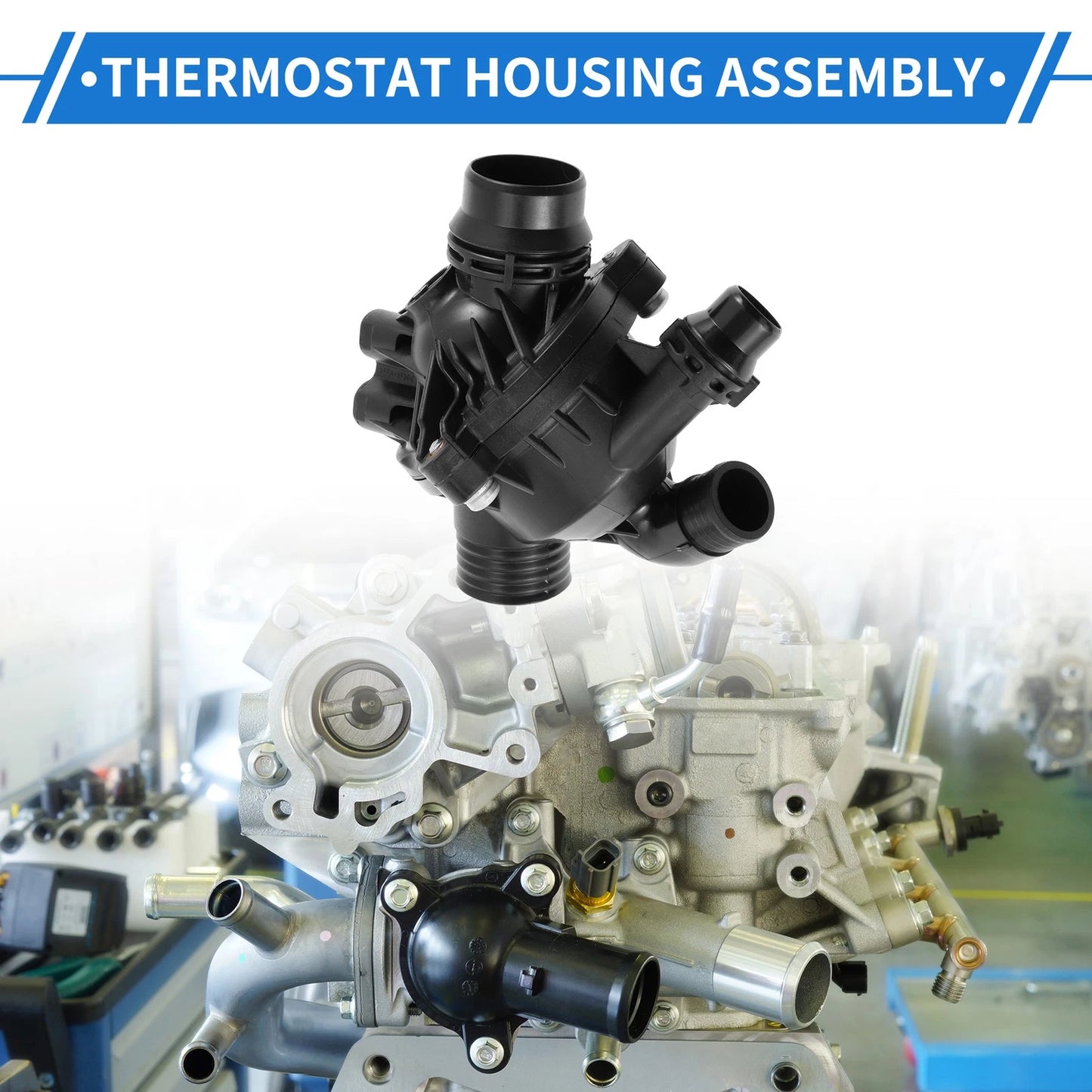Engine Coolant Thermostat Housing for BMW E70 E71 X5 X6 (2007-2010)