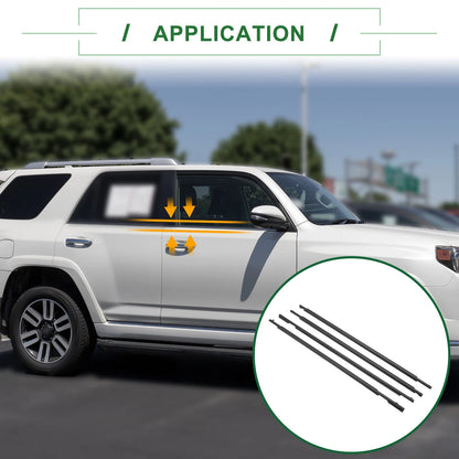 4pcs Weatherstrip Window Seal for Toyota 4Runner (2010–2016)