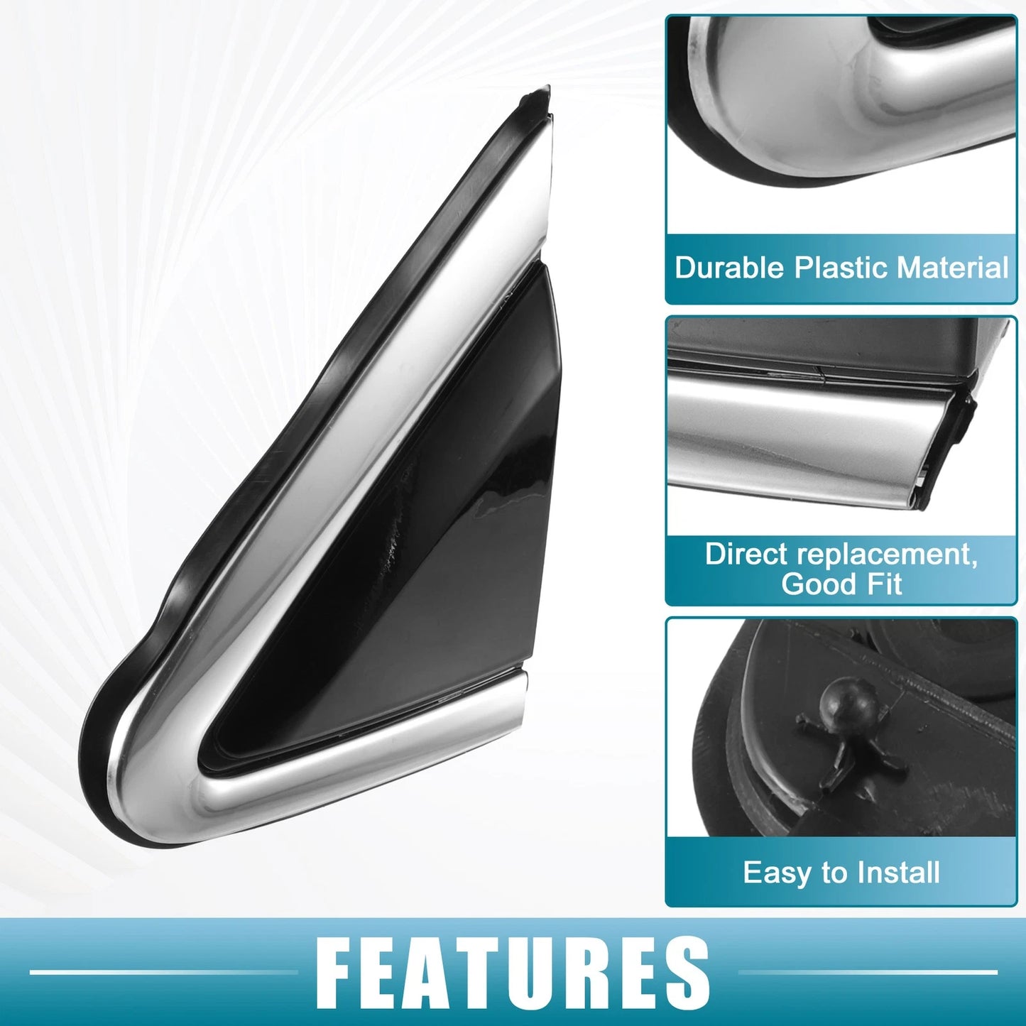 Pair Door Mirror Corner Fender for Nissan Murano (2015-2018)