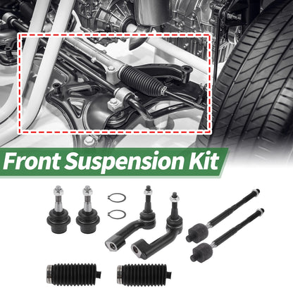 8pcs Front Suspension Kit Tie Rod Ends & Lower Ball Joints for Chevrolet Aveo (06-11)