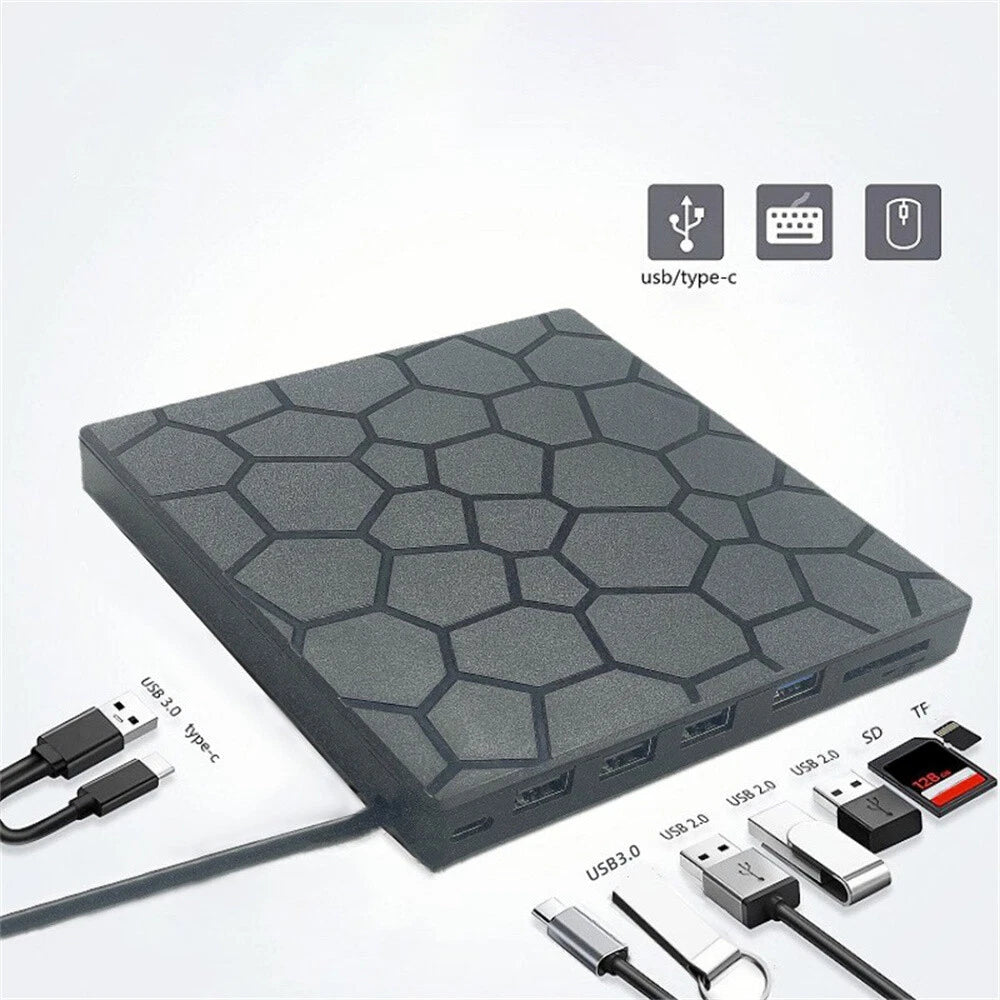 USB 3.0 External CD DVD Writer Burner Reader for Windows 7-11