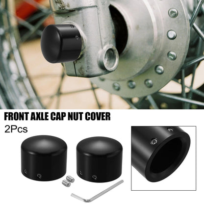 2 x Front Axle Nut Cover for Harley-Davidson Dyna