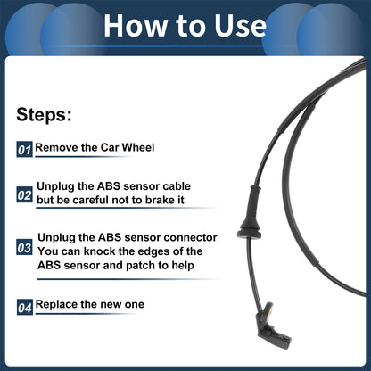 ABS Wheel Speed Sensor for Volvo S80 (2000-2006) Rear Right