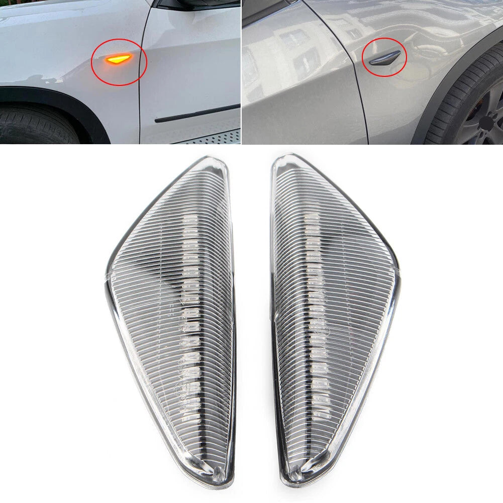 ABS Dynamic LED Side Marker Turn Signal Lights for BMW F25 E70 E71 E72 E70 (2010-2017)