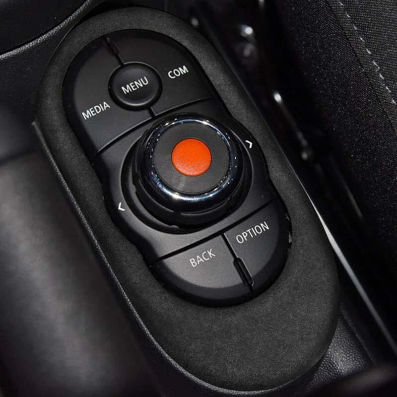 Leather Center Console Multimedia Buttons Trim Fit For Mini Cooper F55 F56 F57