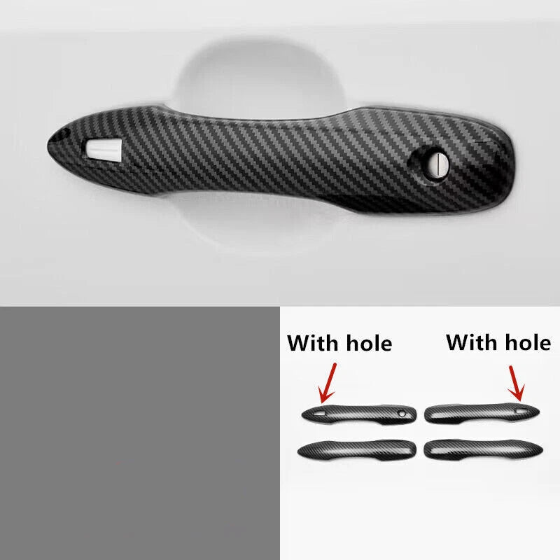 8Pcs Carbon Fiber Door Handle Bowl Cover Trim for Toyota Corolla (2019–2023)