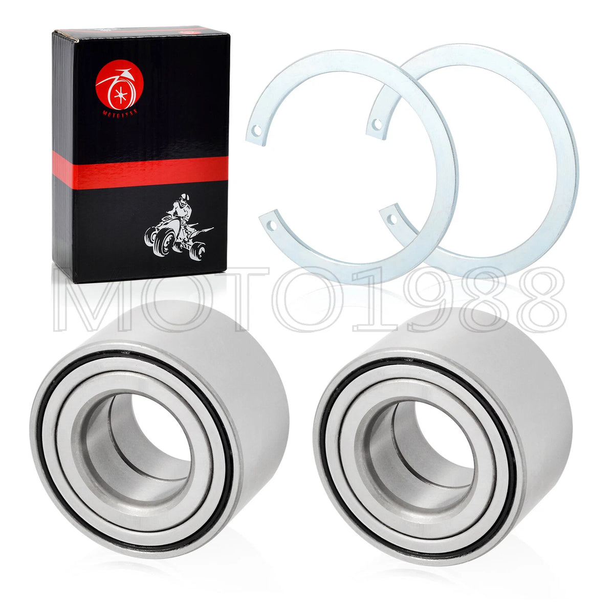 2 x Front Wheel Bearing & Circlip Kit for Honda TRX420 Rancher 4x4 (2014–2024)