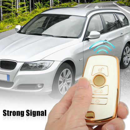Key Fob Remote Control for BMW 1 3 4 5 6 7 Series X3 TPU Keychain White