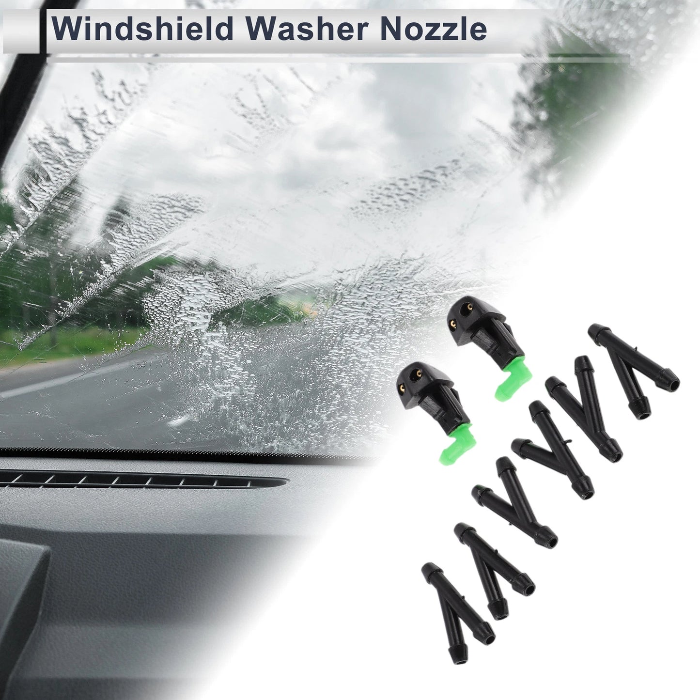 6 Pcs Washer Nozzle & Hose Connector for Honda