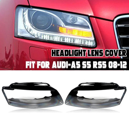 Headlight Cover Lens for 2008-2012 Audi A5 S5 - 2 x Clear (2008-2012)