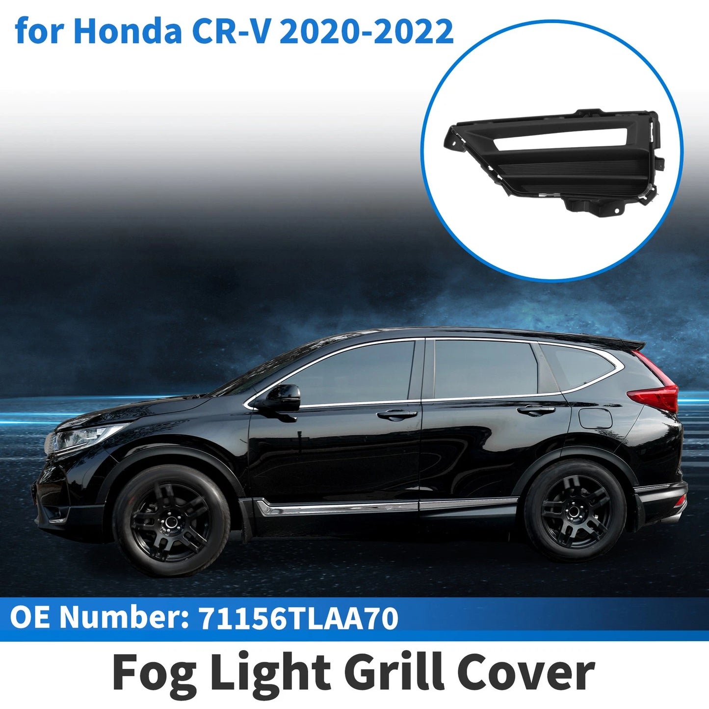 Front Left Fog Light Grill for Honda CR-V (2020-2022)