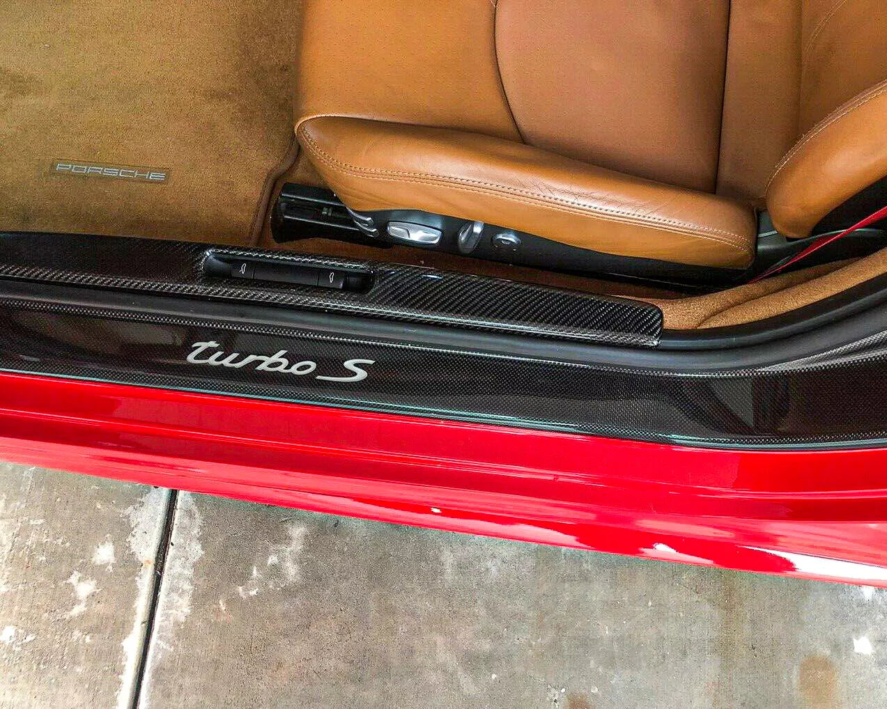 Carbon Fiber Door Sill Covers for Porsche 911 Carrera S 4S Turbo (2005-2012)