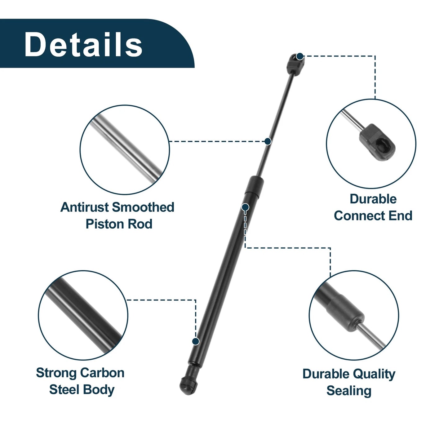 Rear Glass Window Lift Supports for Toyota Highlander (2008-2013)
