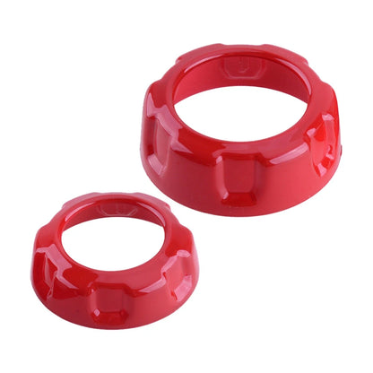 Red Air Condition Audio Switch Knob Trim Ring for Dodge Challenger Charger