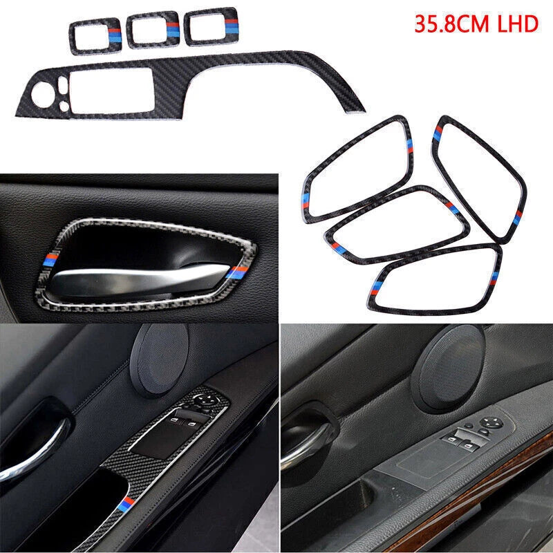 Carbon Fiber Window Switch Panel Trim Set for BMW 3 Series E90 E92 E93 (2005-2012)
