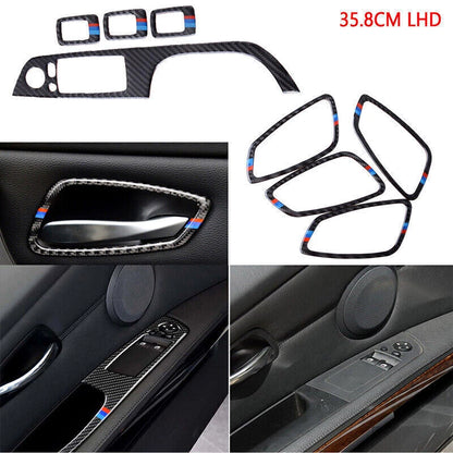Carbon Fiber Window Switch Panel Trim Set for BMW 3 Series E90 E92 E93 (2005-2012)