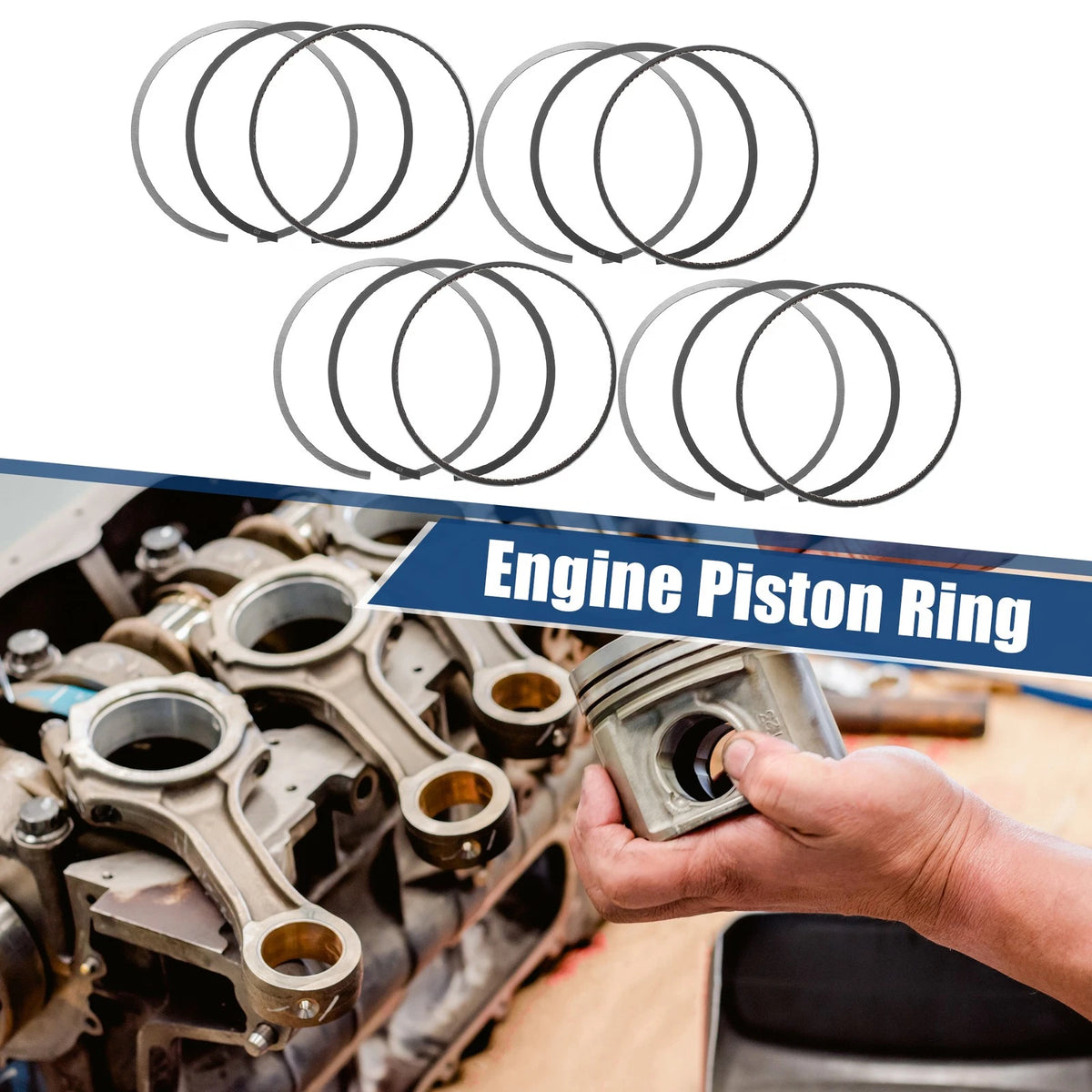 Set of Piston Rings for Hyundai Tucson 2.4L L4 (2010-2013)