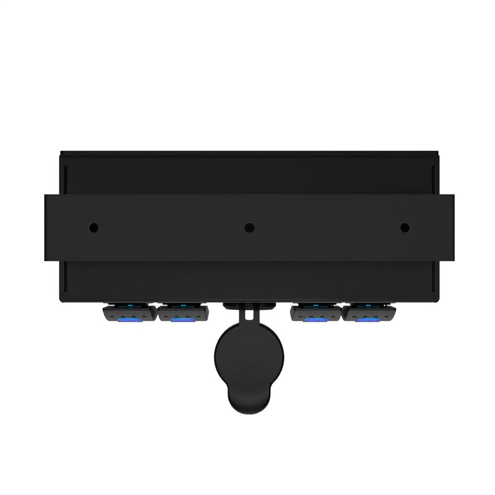 4 Button LED Rocker Switch Box with QC3.0 PD 18W USB Charger for Car Boat