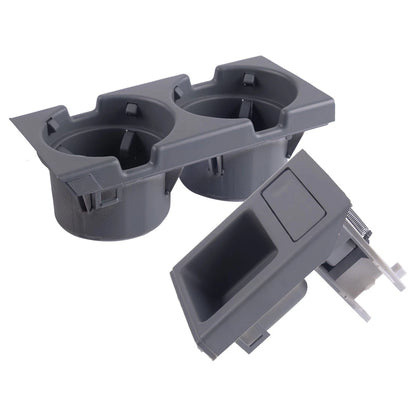 Gray Center Console Cup Holder Coin Box for BMW E46 (1999-2006)