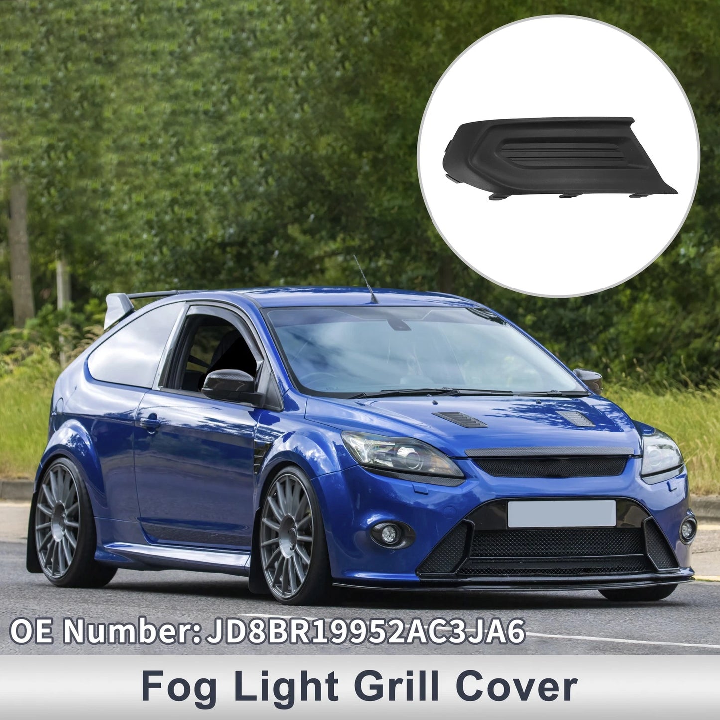 Front Right Fog Light Grill for Ford Escort (2015-2019)