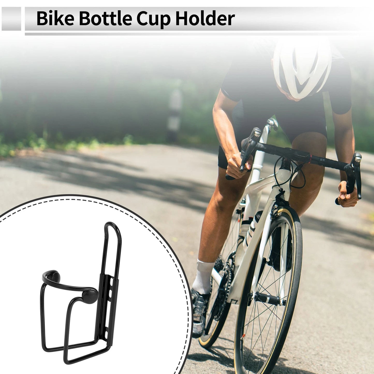 2 x Water Bottle Holders for Motorcycle / Bicycle Black Aluminum Alloy