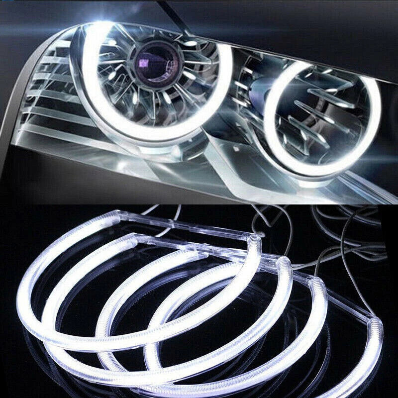 4PC LED Angel Eyes Lights for BMW E36 E38 E39 E46 Headlights (1992-2006)