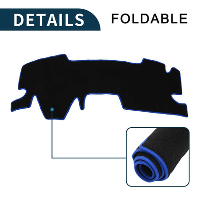 Dashboard Cover Mat for Toyota Yaris Cross (2023) - Black Blue 1 Set