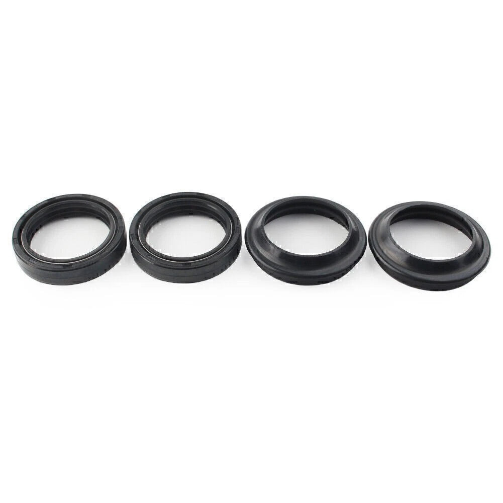 4 x Black Oil Seals Dust Seals for Front Fork Damper Shock Absorber (All Years)