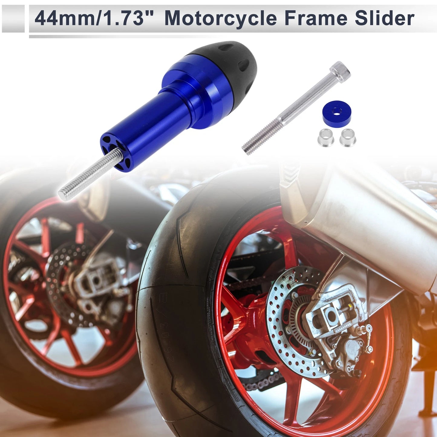 10mm Blue Slider Frame Bolt 1 Set for Motorcycle