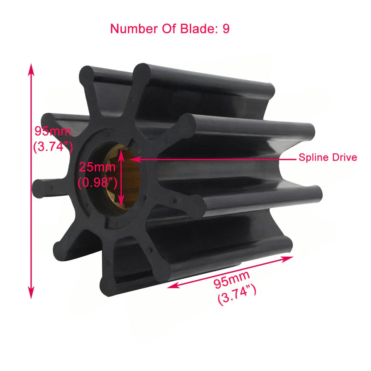 Water Pump Impeller for Yanmar JMP 8250-01 DJ 090-09 (148687-42830)