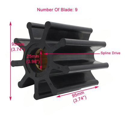 Water Pump Impeller for Yanmar JMP 8250-01 DJ 090-09 (148687-42830)