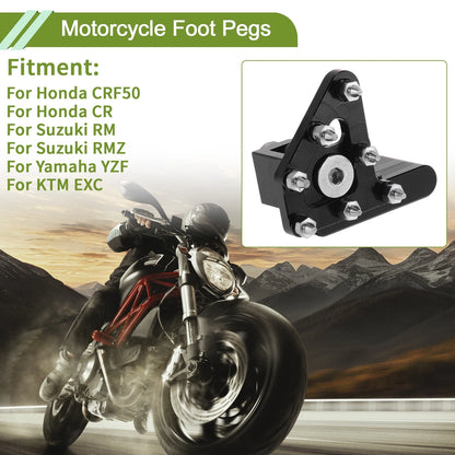 Motorcycle Foot Pegs for Honda CRF50 Black Footrests (2004-2023)