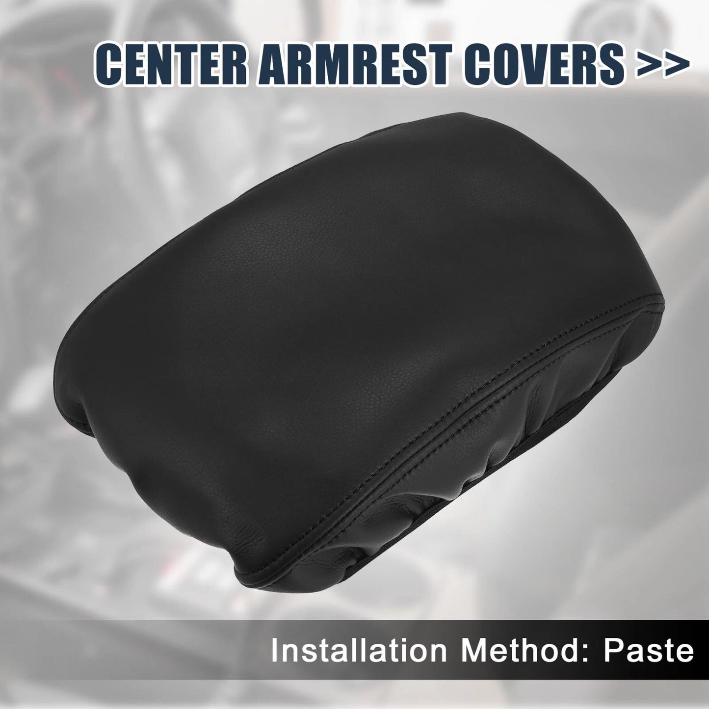 Black Microfiber Leather Armrest Cover for BMW X3 (2011-2017)