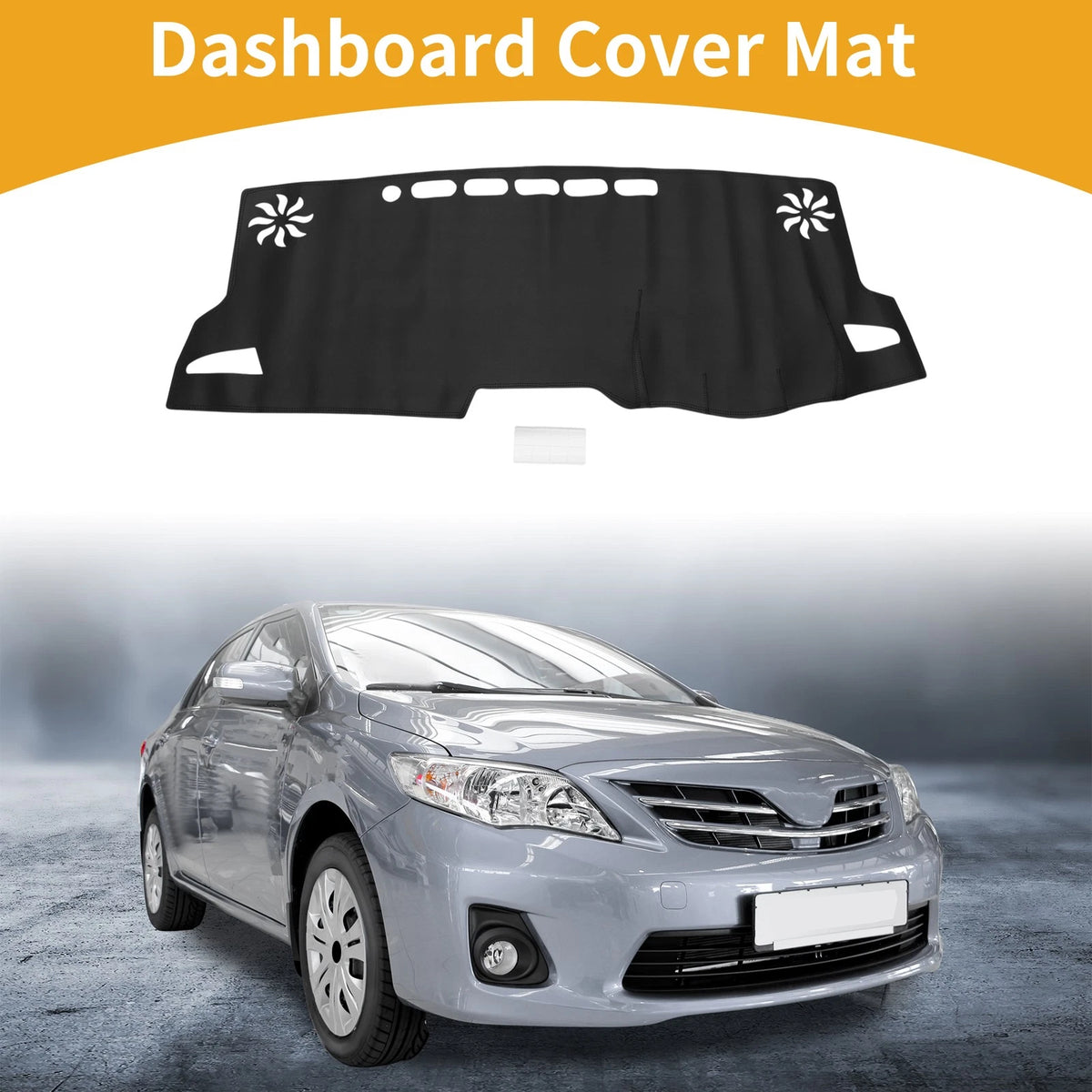 Dashboard Cover 1 x Toyota Corolla Black Anti-Slip (2019–2021)