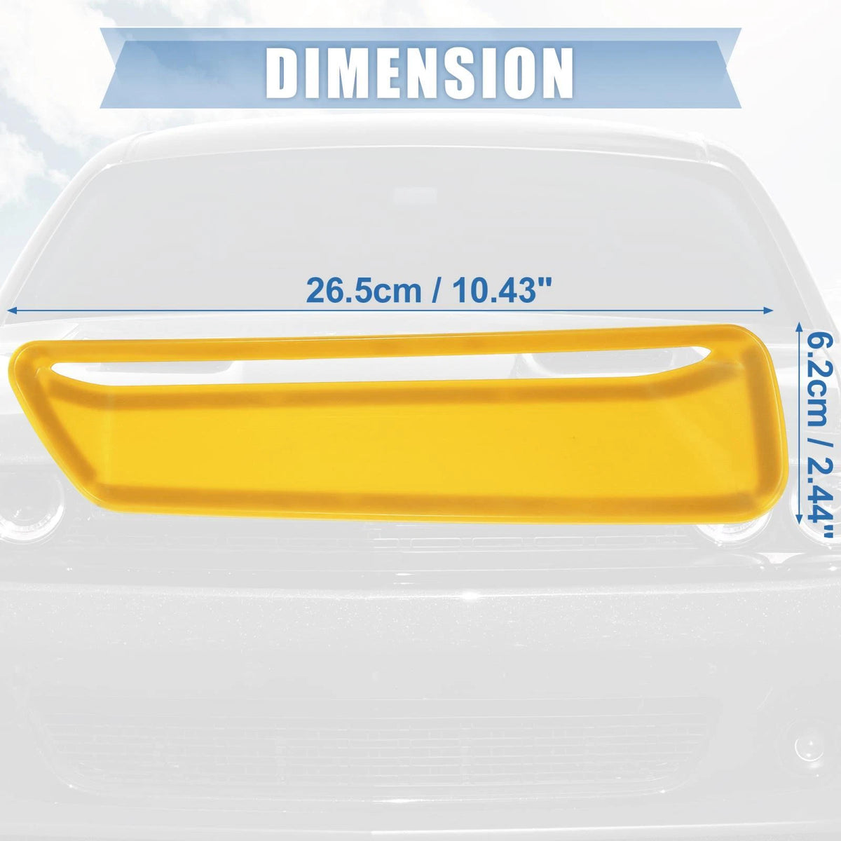 Engine Hood Air Conditioner Outlet Cover Trim Yellow for Dodge Challenger