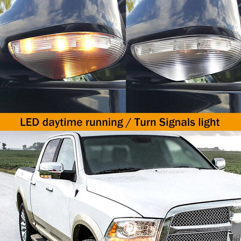 Driver & Passenger Side Turn Signal Lights for Dodge Ram 1500 2500 (2002-2023)