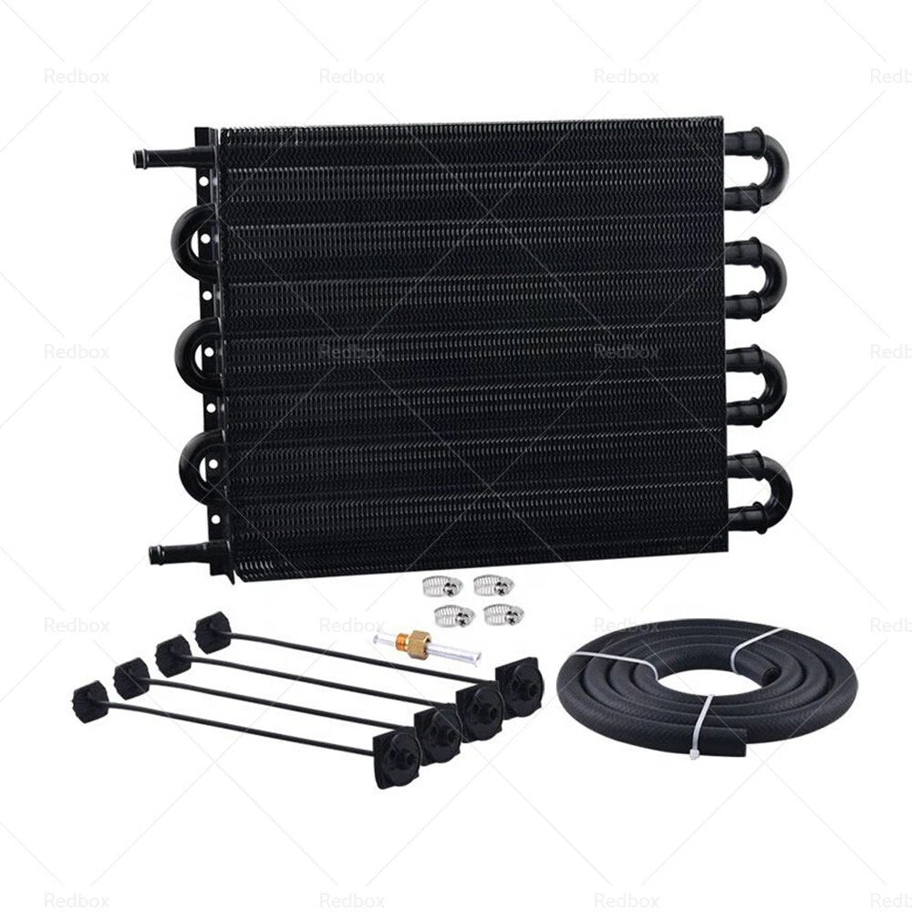 8 Row Remote Transmission Oil Cooler Radiator Kit for Manual to Automatic Cars