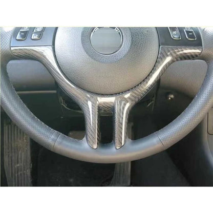 Real Carbon Fiber Steering Wheel Lower Panel Trim for BMW X5 E53 530i E39 E46
