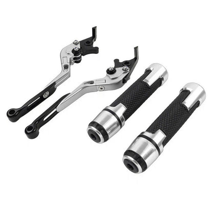 Silver Brake Clutch Lever Handlebar Grip Set for Yamaha XSR900 (2016-2023)