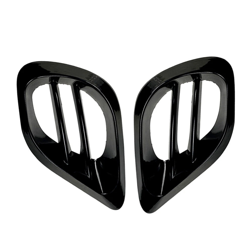 Black Front Bumper Fog Grill Trim for Mercedes Benz W213 E-Class (2020+)