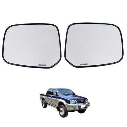 Side Mirror Glass Lens Rear View Pair Fits Mitsubishi L200 Strada Pickup 1998-05