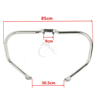 Chrome/Black Engine Guard Crash Bar for Indian Chieftain Roadmaster (2014-2025)