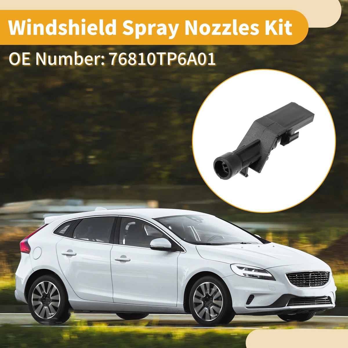 Windshield Washer Nozzle Kit for Honda Civic (2016-2021) - 1 x Fluid Hose