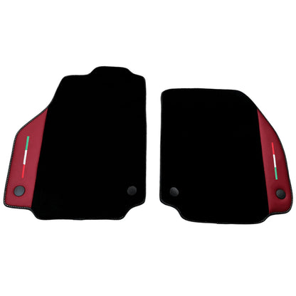Bordeaux Nappa Leather Floor Mats for Ferrari 488 Spider (2015-2023)