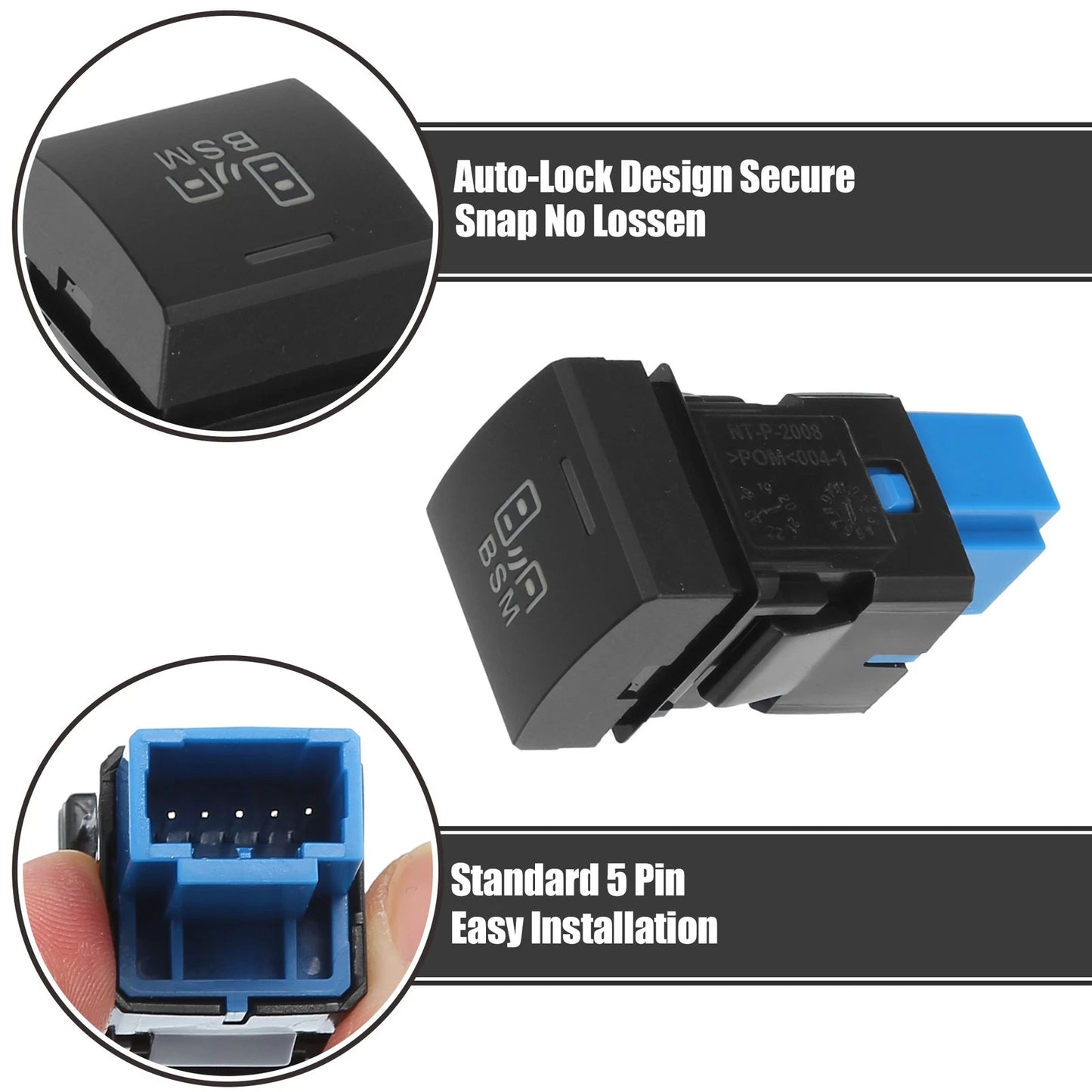 1 Pcs BSM Blind Spot Switch with Wire for Toyota